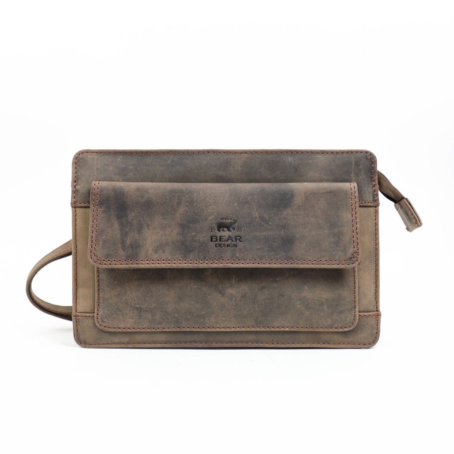 Bear Design Kleine Handtassen | Polstas 'Jorik' Hd 5495 Bruin