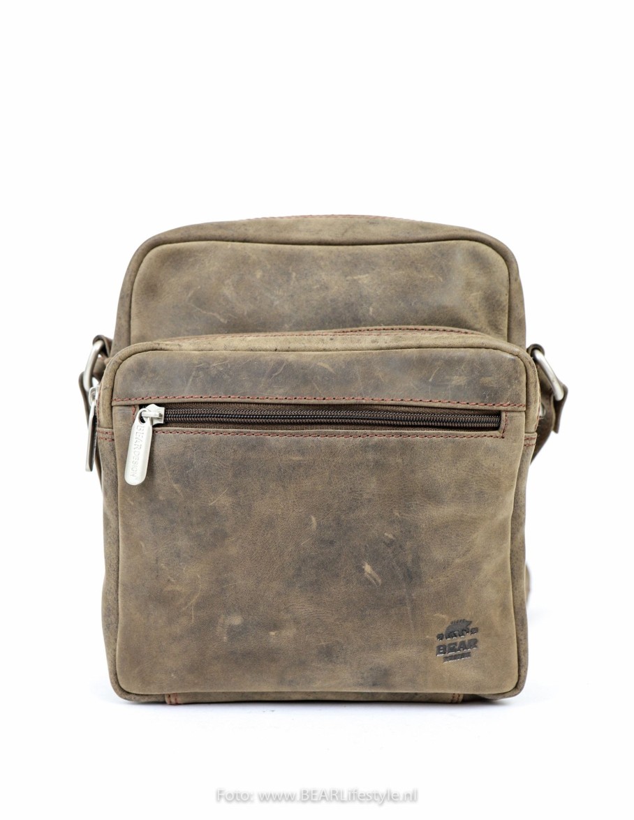 Bear Design Middelmaat Schoudertassen | Schoudertasje 'Edwin' Hd 5231 Bruin