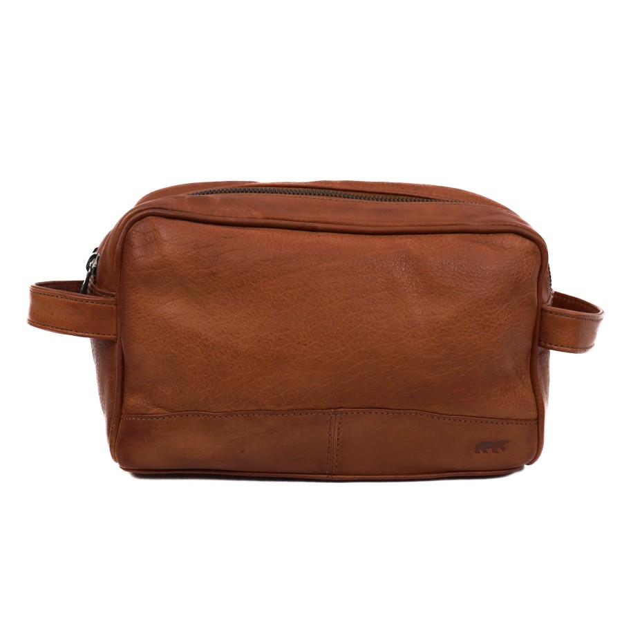 Bear Design Reisaccessoires | Toilettas 'Mickey' Cognac
