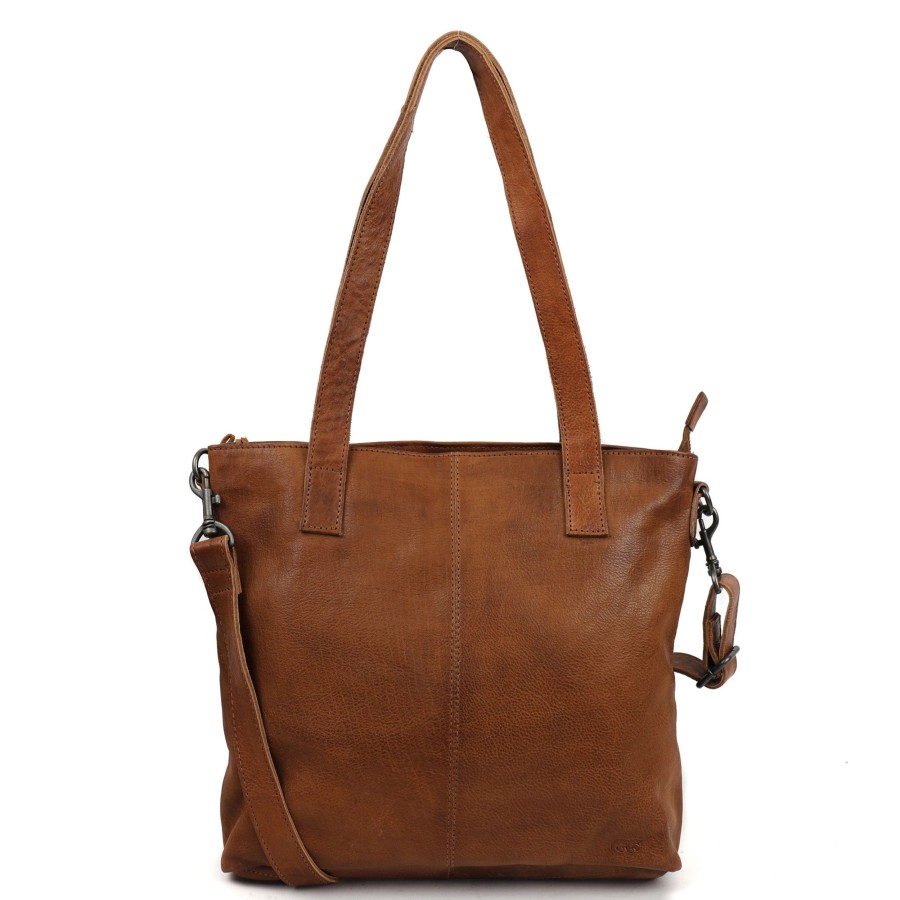 Bear Design Kleine Shoppers | Hand-/Schoudertas 'Jilke' Cognac