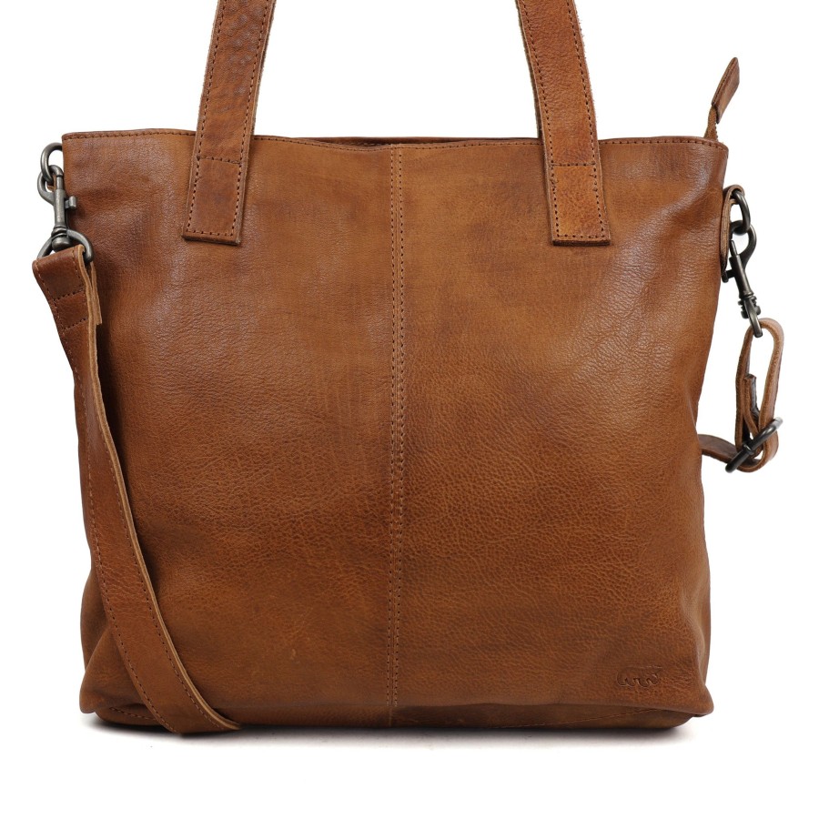 Bear Design Kleine Shoppers | Hand-/Schoudertas 'Jilke' Cognac