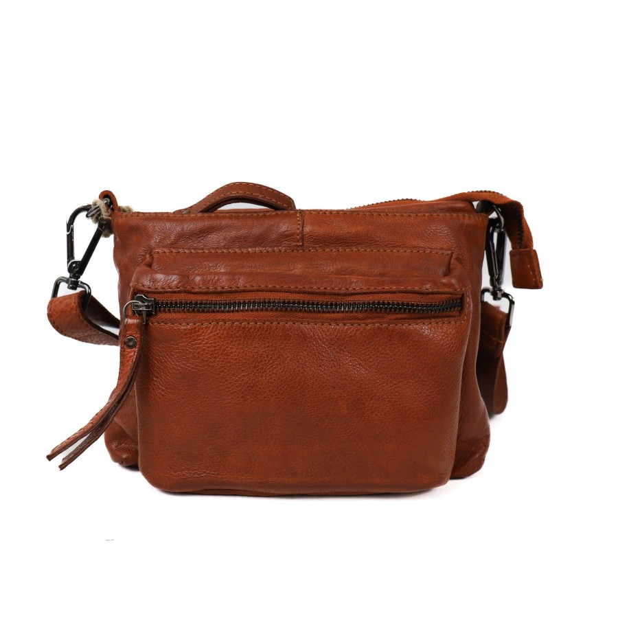 Bear Design Crossbody Tassen | Schoudertasje 'Norah' Cognac