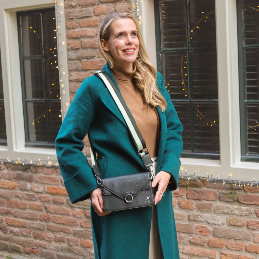 BEE Crossbody Tassen | Schoudertasje 'Macy' Forest Night