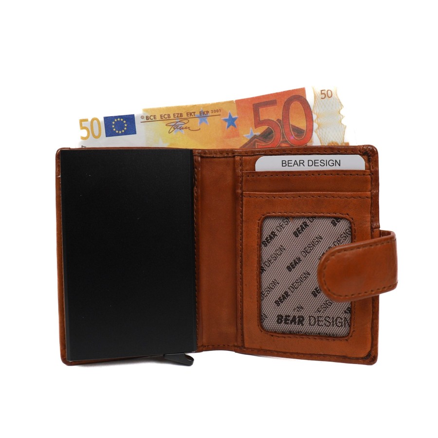 Bear Design Pasjeshouders | Pasjeshouder 'Bobby' Cl 15689 Cognac