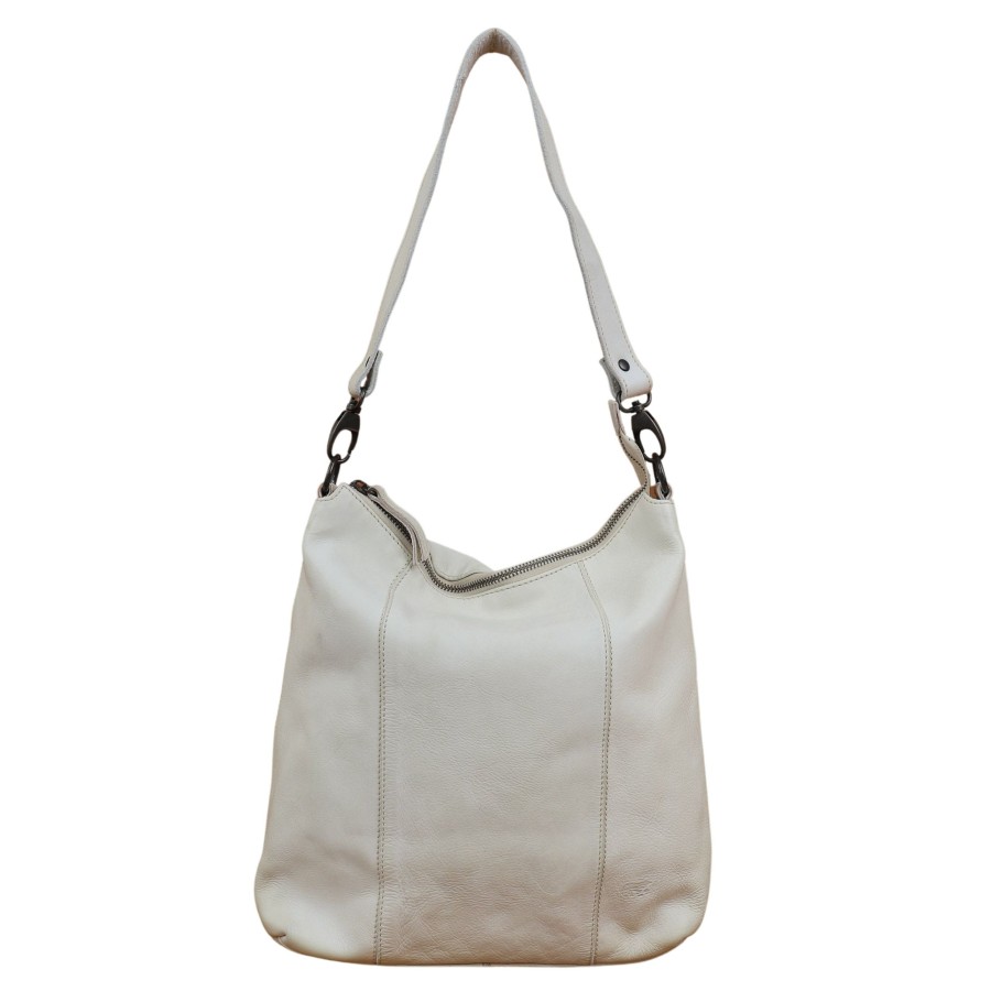 Bear Design Middelmaat Handtassen | Hand-/Schoudertas 'Ava' Dirty White