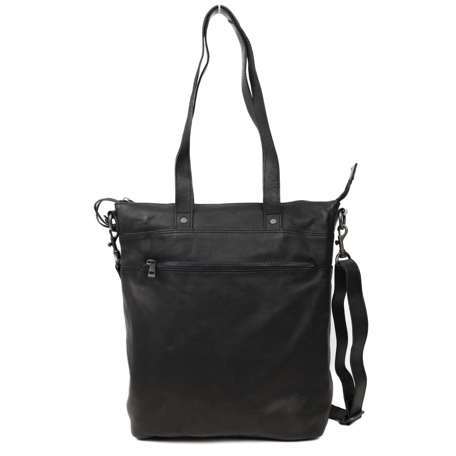 Bear Design Grote Shoppers | Hand-/Schoudertas 'Loesie' Zwart