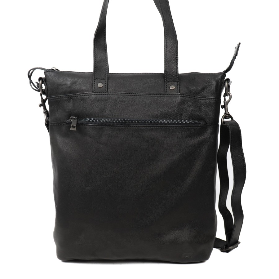Bear Design Grote Shoppers | Hand-/Schoudertas 'Loesie' Zwart