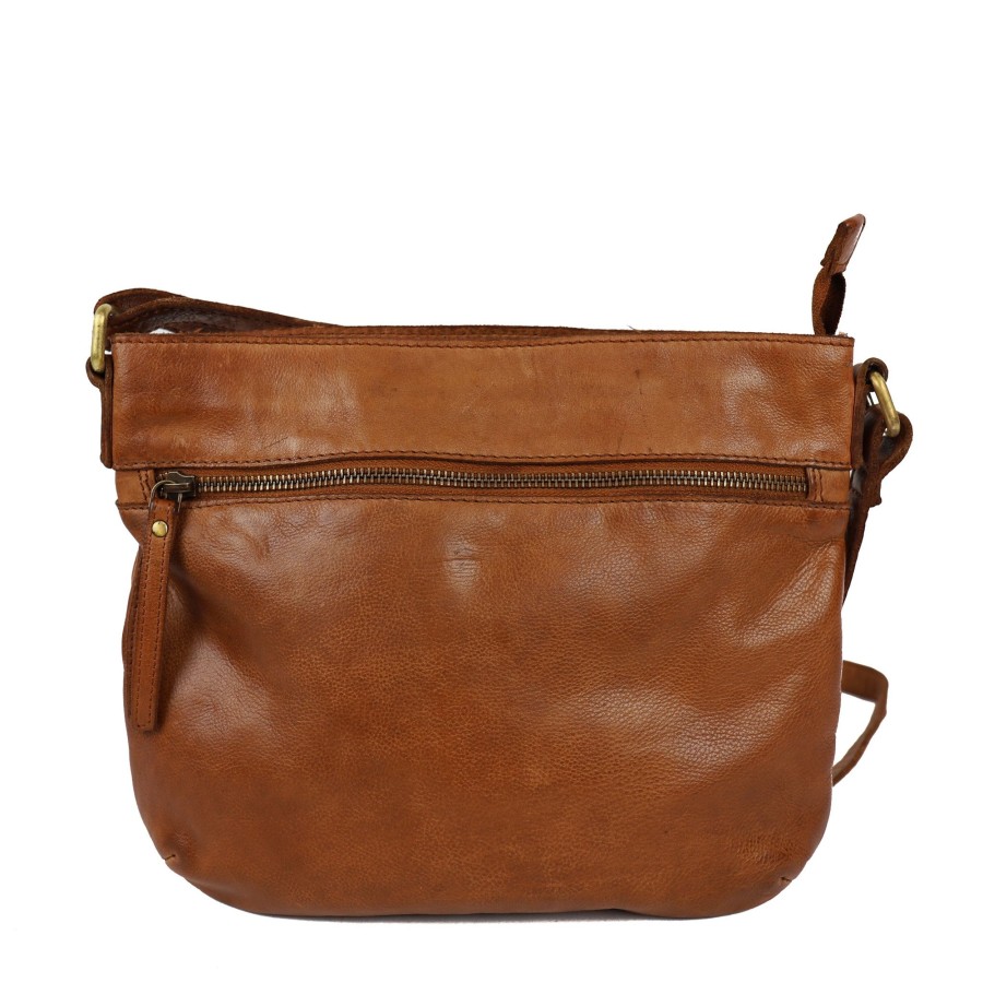 Bear Design Middelmaat Schoudertassen | Schoudertas 'Hilde' Mj 1524 Cognac