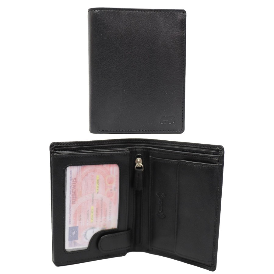 Bear Design Billfolds | Billfold 'Klaas' Zwart Zwart (Fr)
