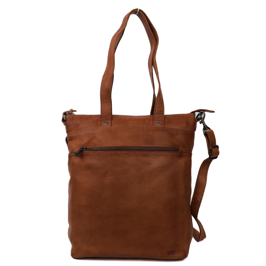 Bear Design Grote Shoppers | Hand-/Schoudertas 'Loesie' Cognac