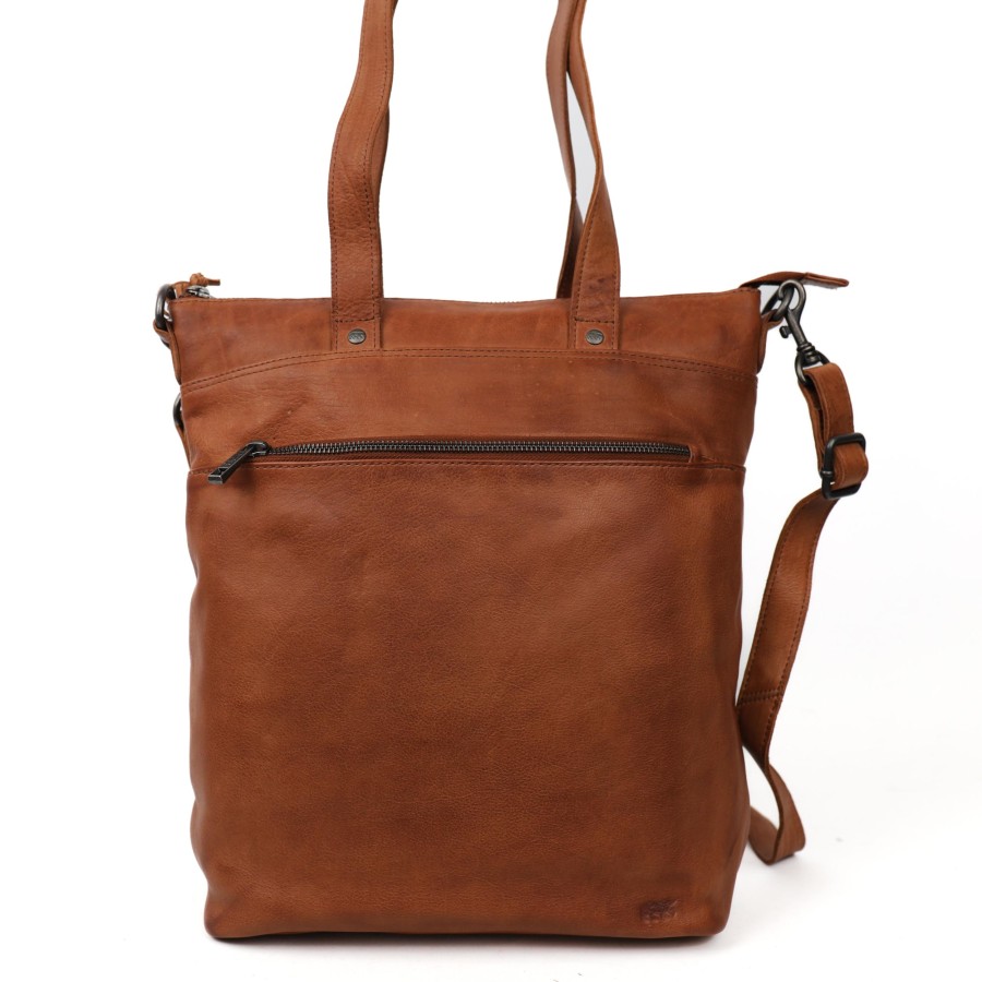 Bear Design Grote Shoppers | Hand-/Schoudertas 'Loesie' Cognac