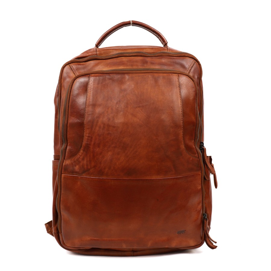 Bear Design Laptoptassen T/M 17,3 Inch | Laptop Rugzak 'Jayden' Xl Cognac