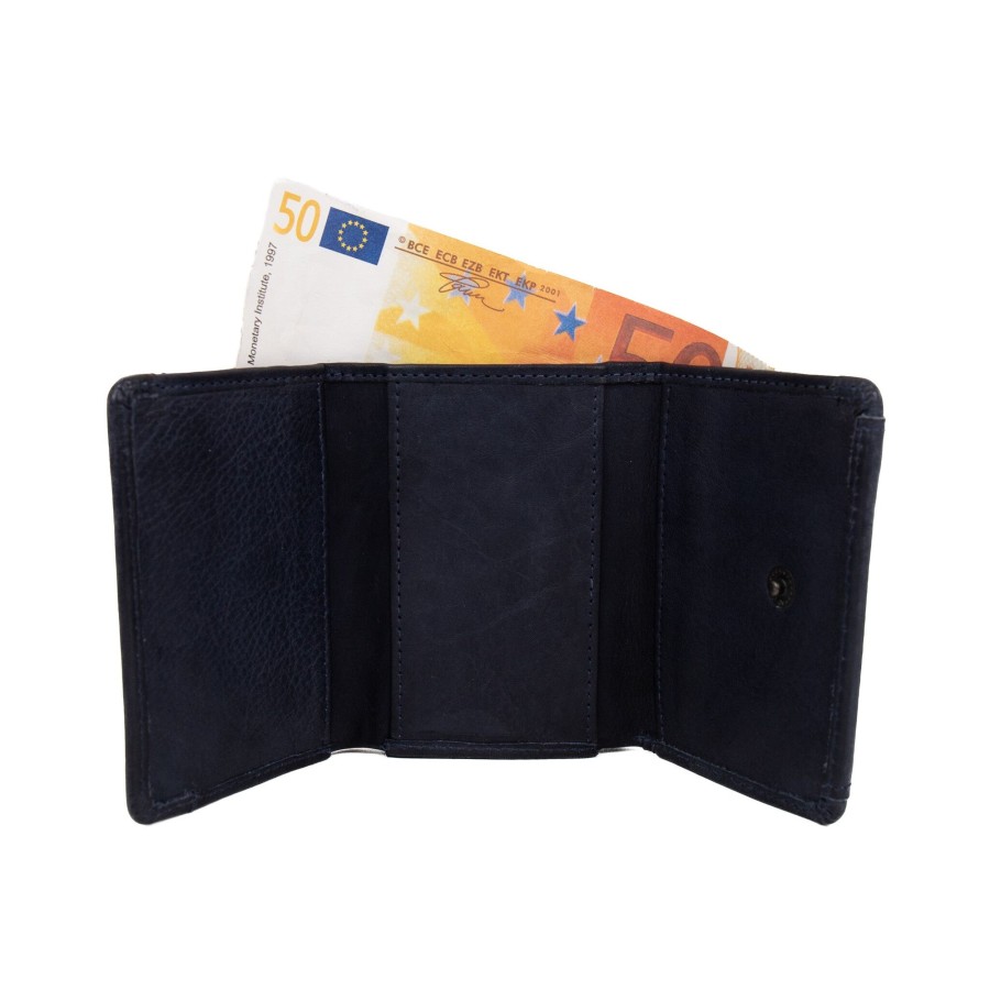 Bear Design Sleuteletuis & Klein Lederwaren | Portemonneetje 'Nana' Cp 4102 Navy