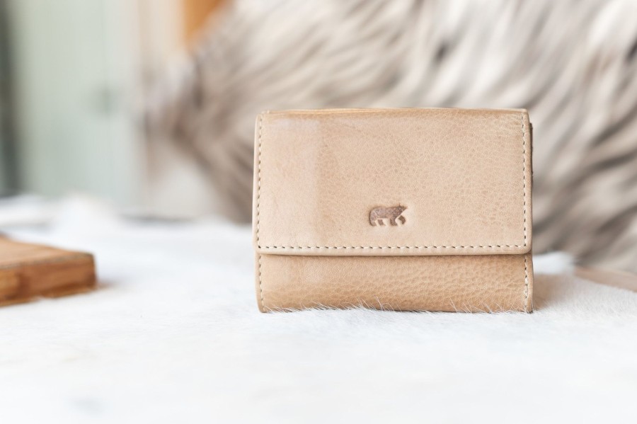 Bear Design Sleuteletuis & Klein Lederwaren | Portemonneetje 'Jolie' Cl 14618 Beige