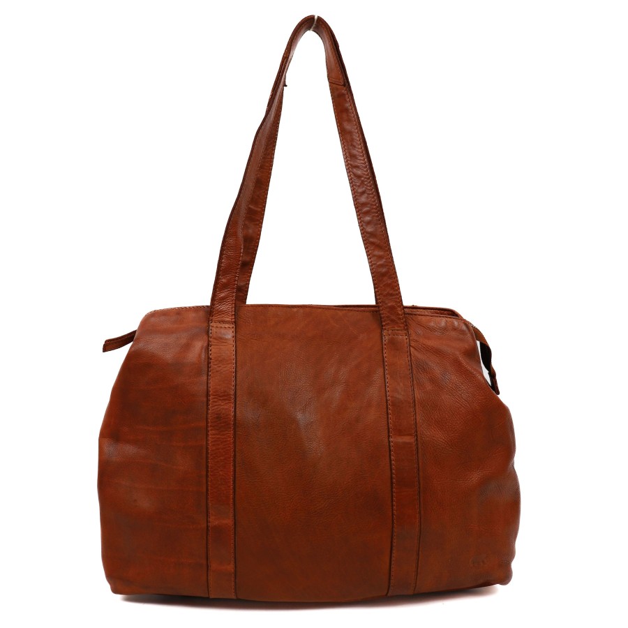 Bear Design Laptoptassen T/M 14 Inch | Hand-/Schoudertas 'Bente' Cognac