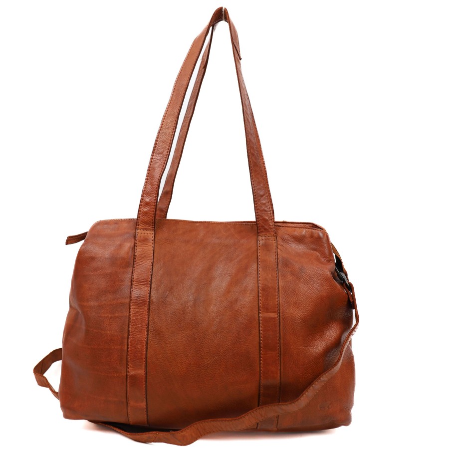 Bear Design Laptoptassen T/M 14 Inch | Hand-/Schoudertas 'Bente' Cognac