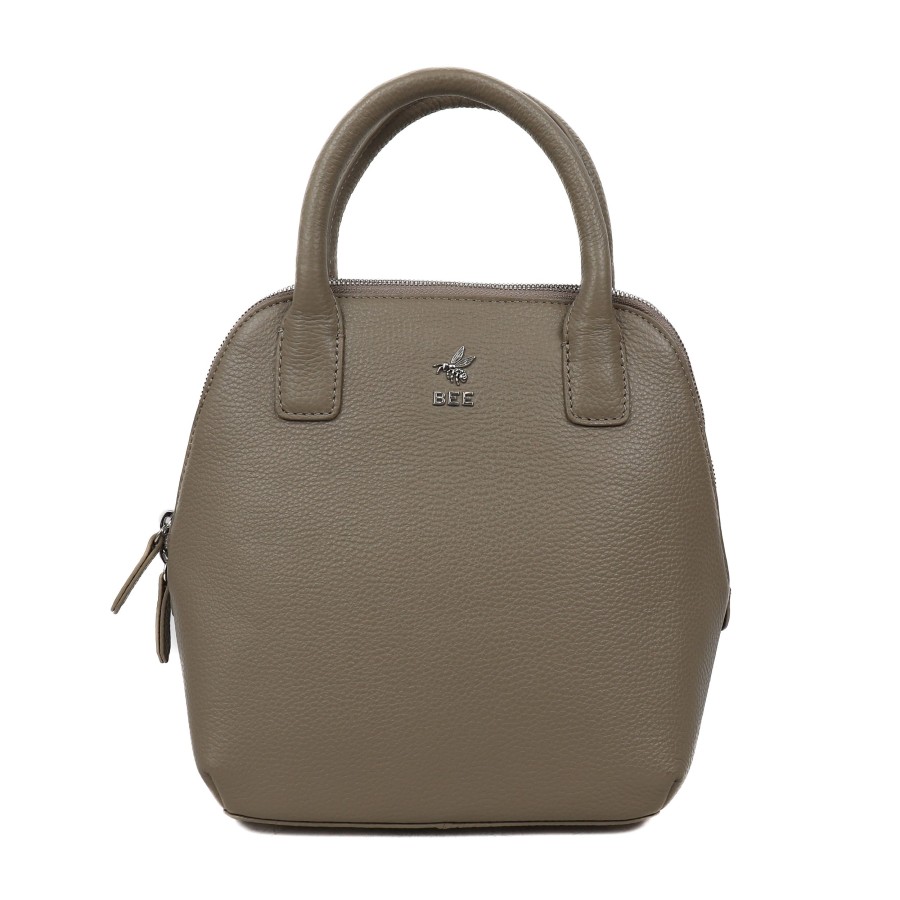 BEE Middelmaat Handtassen | Hand-/Schoudertasje 'Isla' Silver Mink