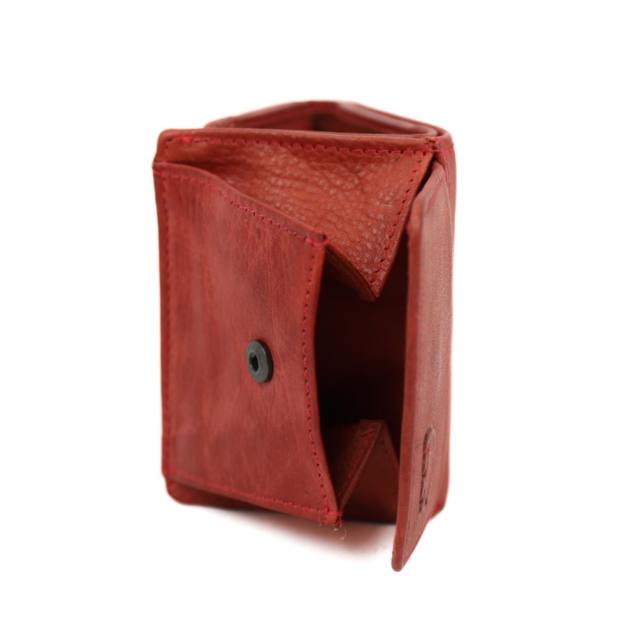Bear Design Sleuteletuis & Klein Lederwaren | Portemonneetje 'Nana' Cp 4102 Rood