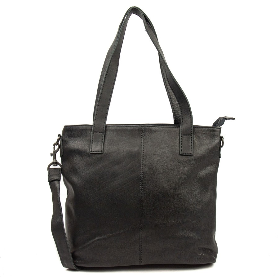 Bear Design Kleine Shoppers | Hand-/Schoudertas 'Jilke' Zwart