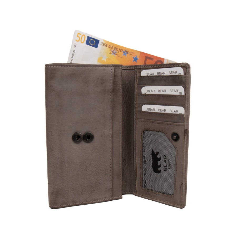 Bear Design Grote Portemonnees | Overslag Portemonnee 'Sweety' Xl Cp 6041 Shark