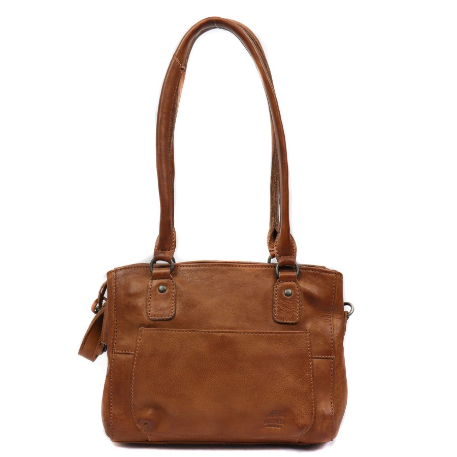 Bear Design Kleine Handtassen | Hand-/Schoudertasje 'Rita' Cognac