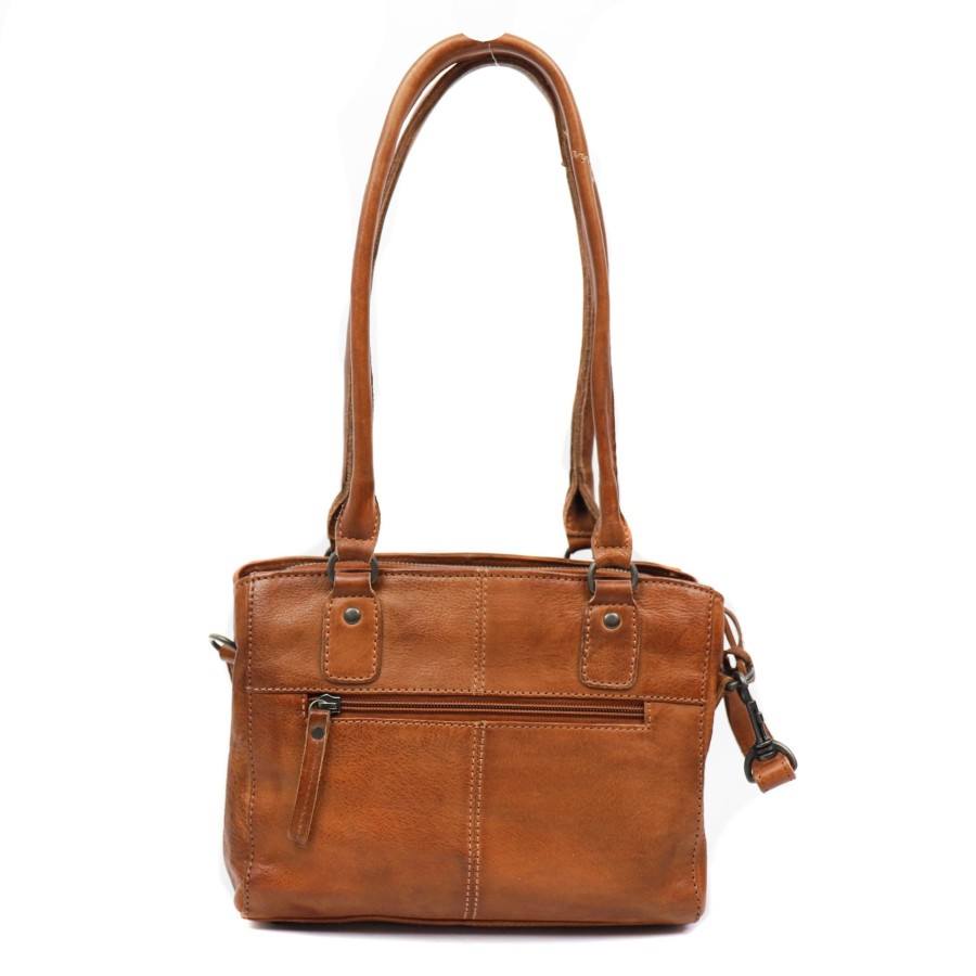 Bear Design Kleine Handtassen | Hand-/Schoudertasje 'Rita' Cognac