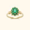 Josephina Jewelry Ringen | Vintage Green Onyx Flower Ring