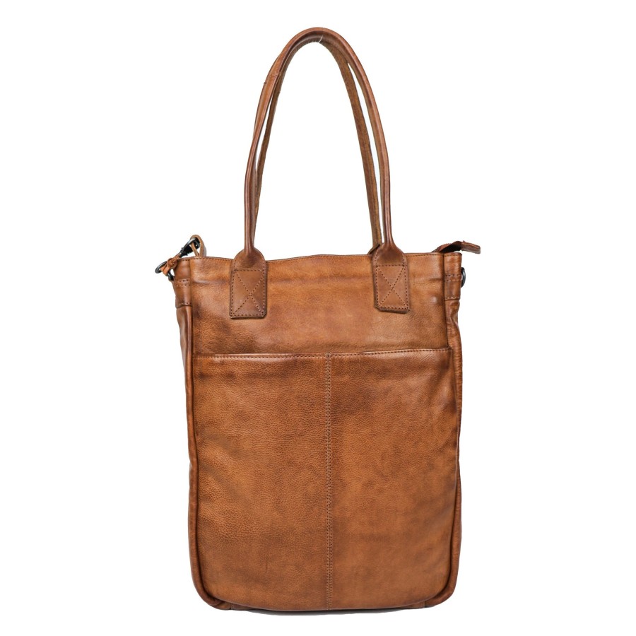 Bear Design Grote Shoppers | Hand-/Schoudertas 'Becky' Cognac