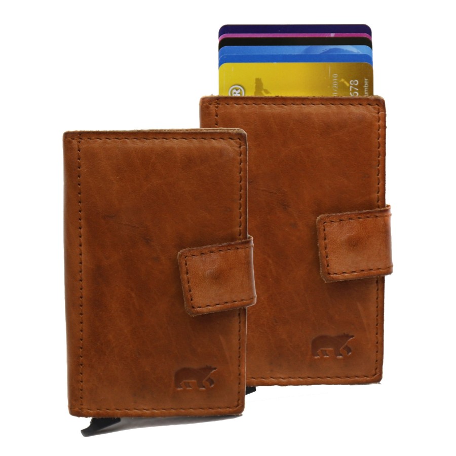 Bear Design Pasjeshouders | Pasjeshouder 'Pip' Cl 15254 Cognac